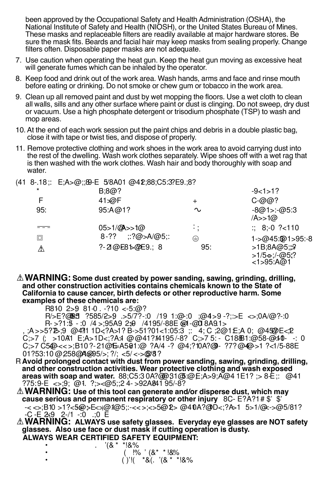 Black & Decker HG1300 instruction manual Examples of these chemicals are, Alwayswear Certified Safety Equipment 