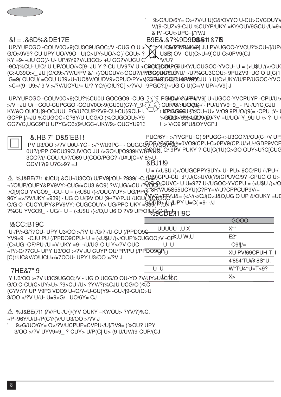 Black & Decker HG2000 Decapagem de tinta, Segurança elétrica, Acessórios, Manutenção, Protegendo o meio-ambiente, Servico 