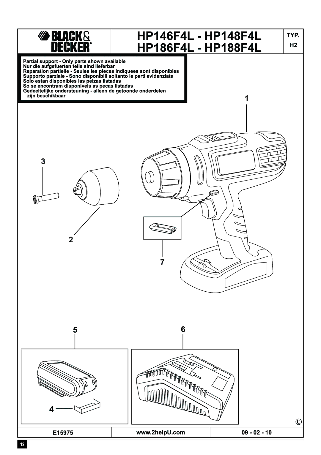 Black & Decker HP146F4L manual 