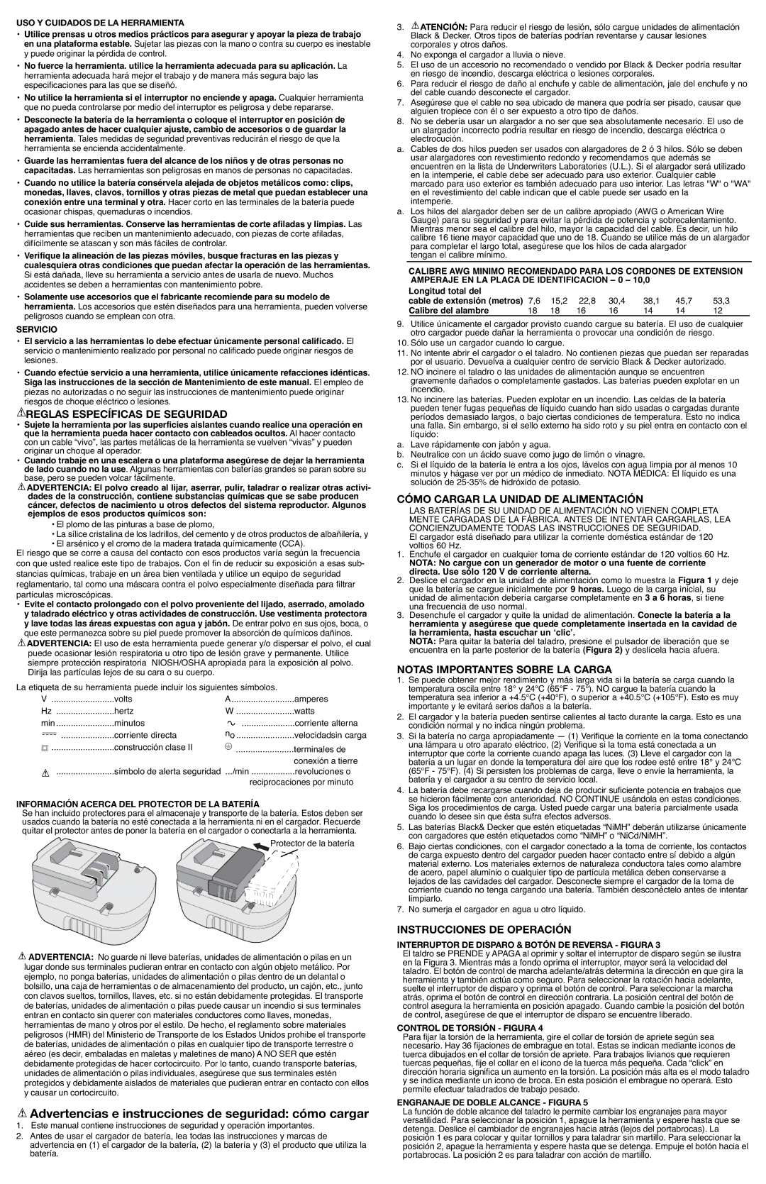 Black & Decker 5146692-00, HPD1200 Advertencias e instrucciones de seguridad cómo cargar, Reglas Específicas DE Seguridad 