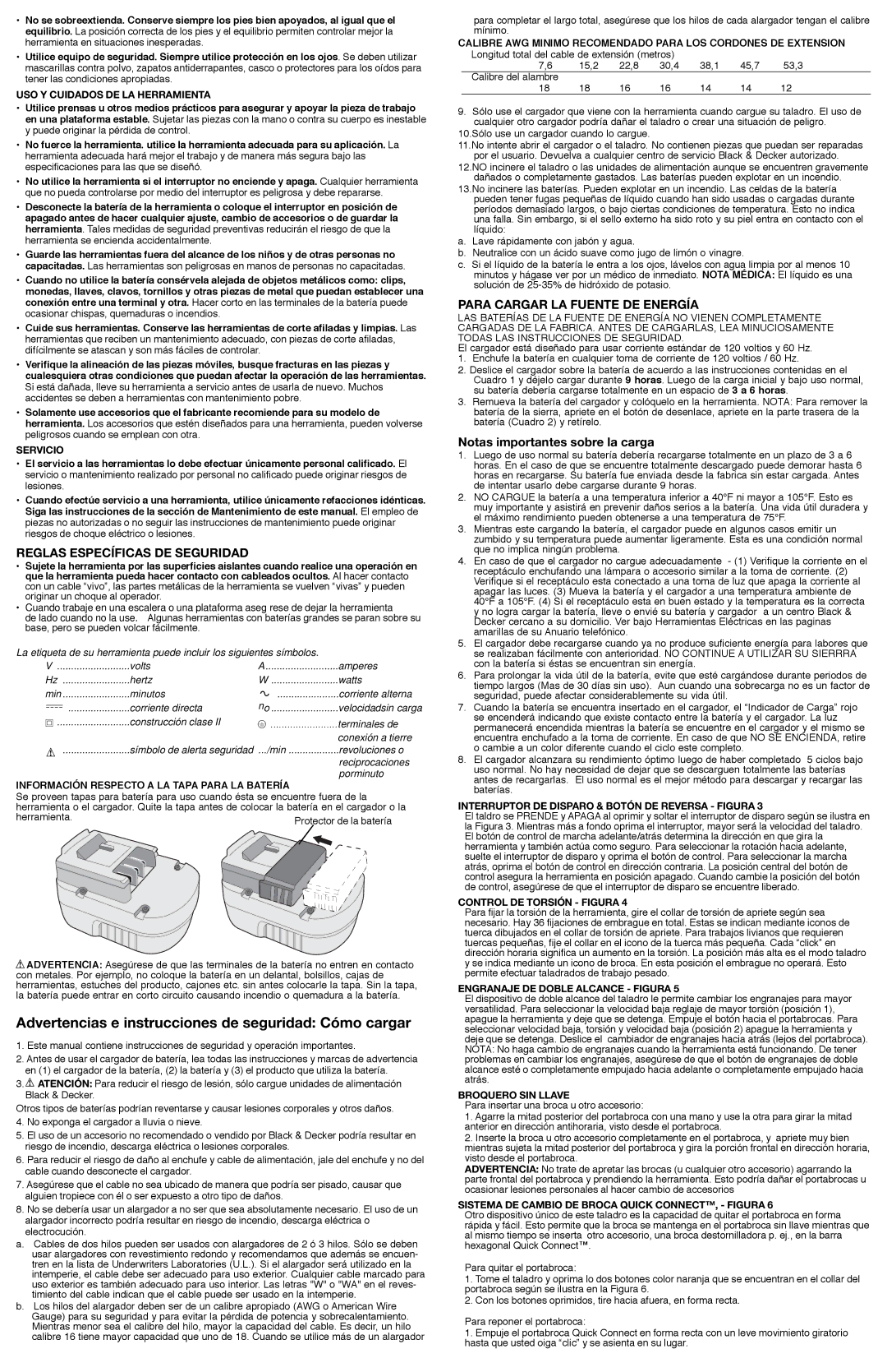 Black & Decker HPD1202 Advertencias e instrucciones de seguridad Cómo cargar, Reglas Específicas DE Seguridad 