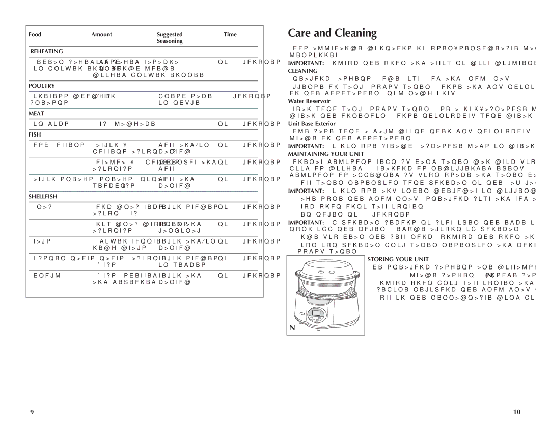 Black & Decker HS1050 manual Care and Cleaning 