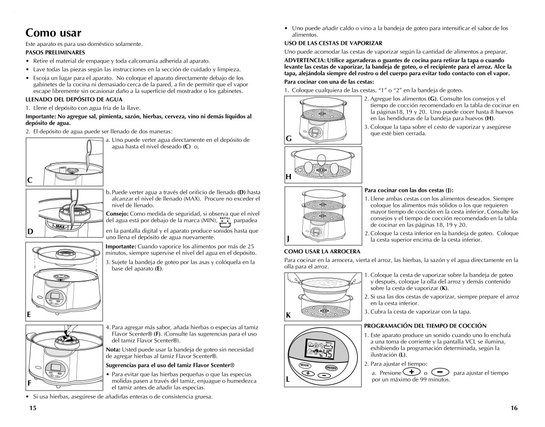 Black & Decker HS1050 manual Como usar 