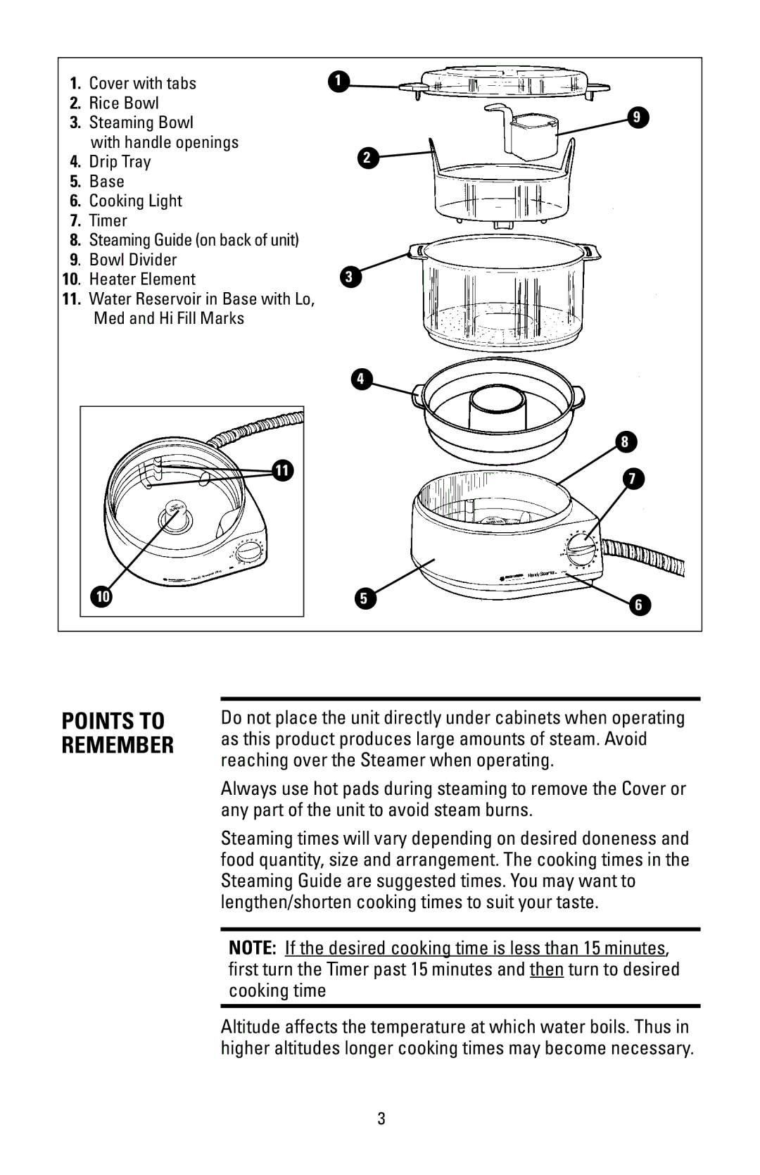 Black & Decker HS90 manual Points to Remember 