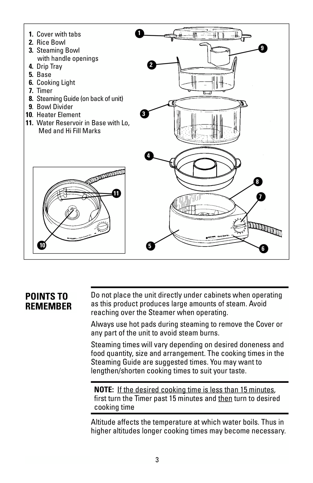 Black & Decker HS90 manual Points To Remember 