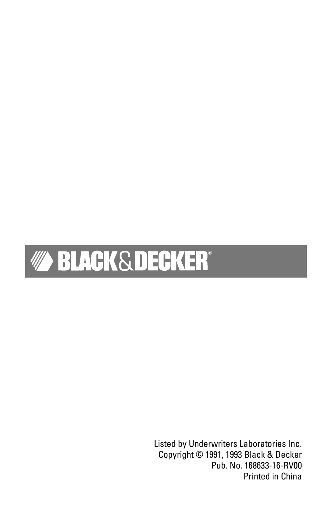 Black & Decker HS90 manual 