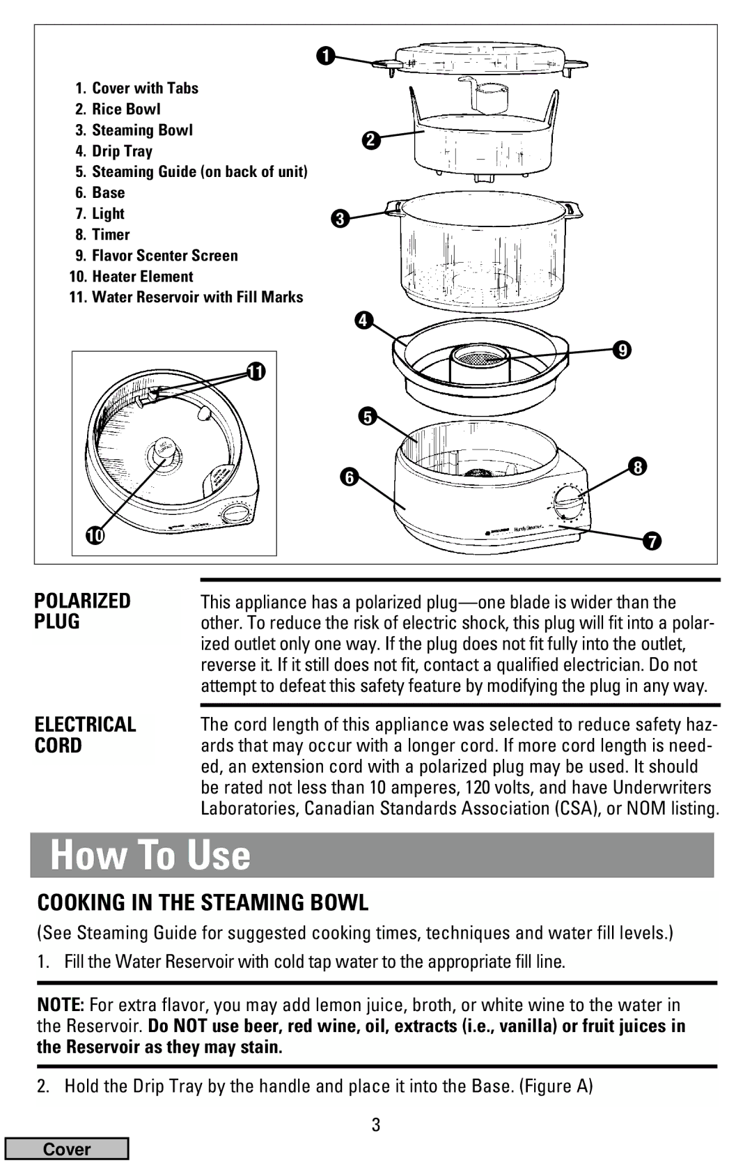 Black & Decker HS900 manual How To Use, Plug 