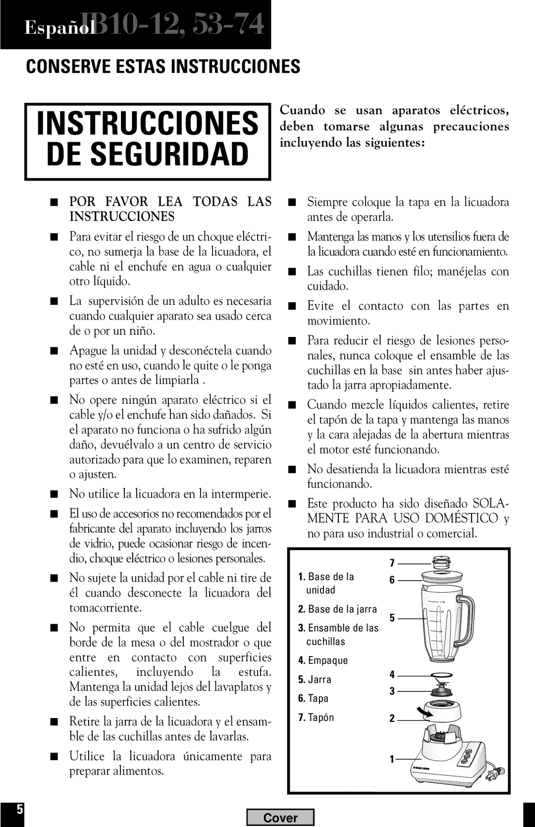 Black & Decker IB10 Cuando se usan aparatos eléctricos, Deben tomarse Algunas Precauciones, Incluyendo las siguientes 