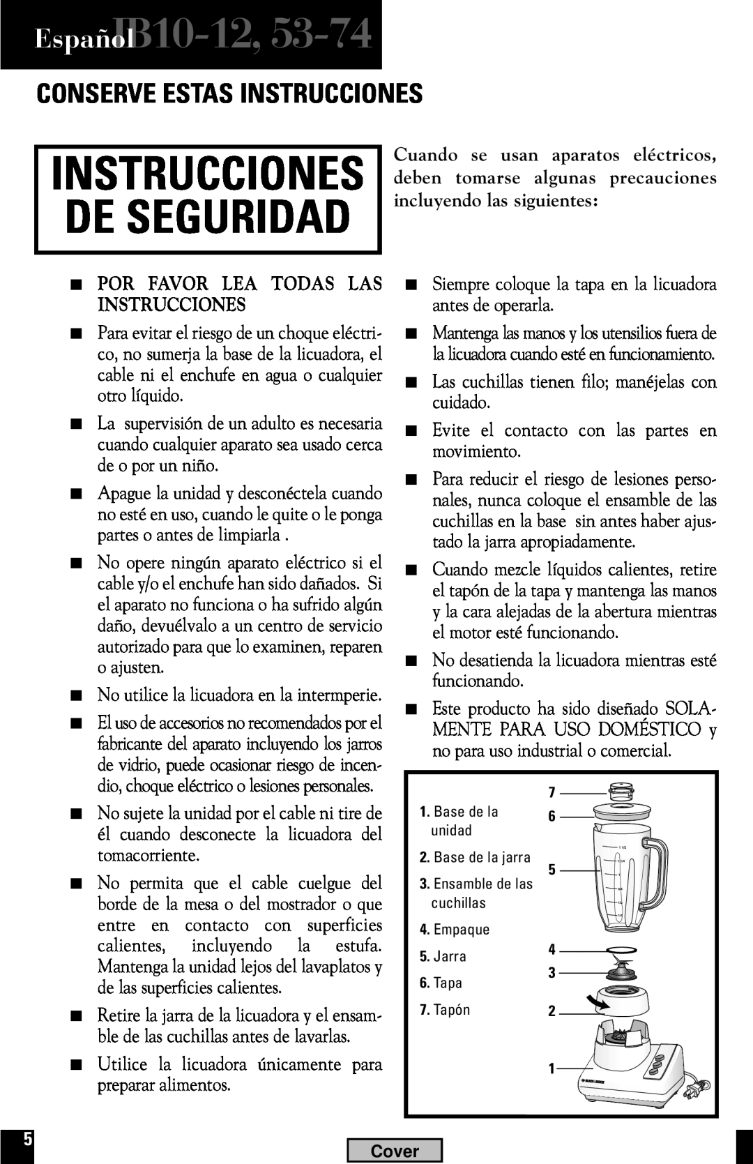 Black & Decker EspañolIB10-12, Conserve Estas Instrucciones, Cuando se usan aparatos eléctricos, deben tomarse 
