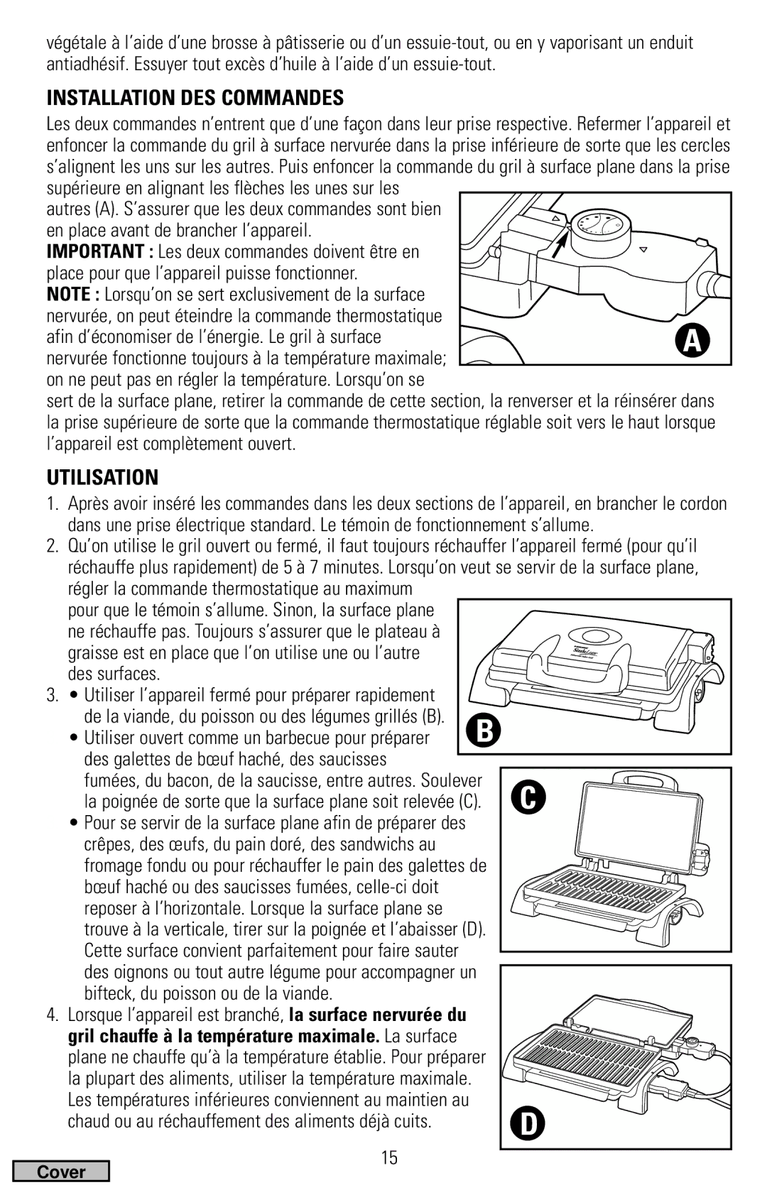 Black & Decker IG200 Series Installation DES Commandes, Utilisation, Des oignons ou tout autre légume pour accompagner un 