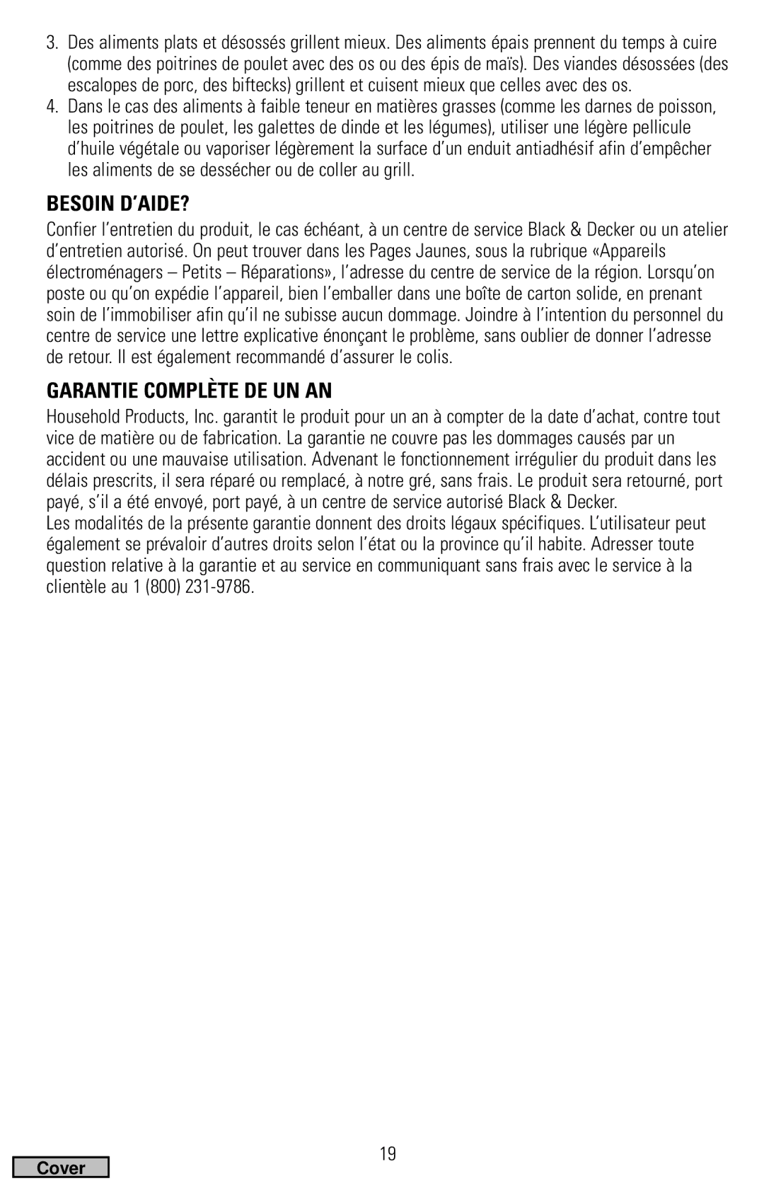 Black & Decker IG200 Series manual Besoin D’AIDE?, Garantie Complète DE UN AN 