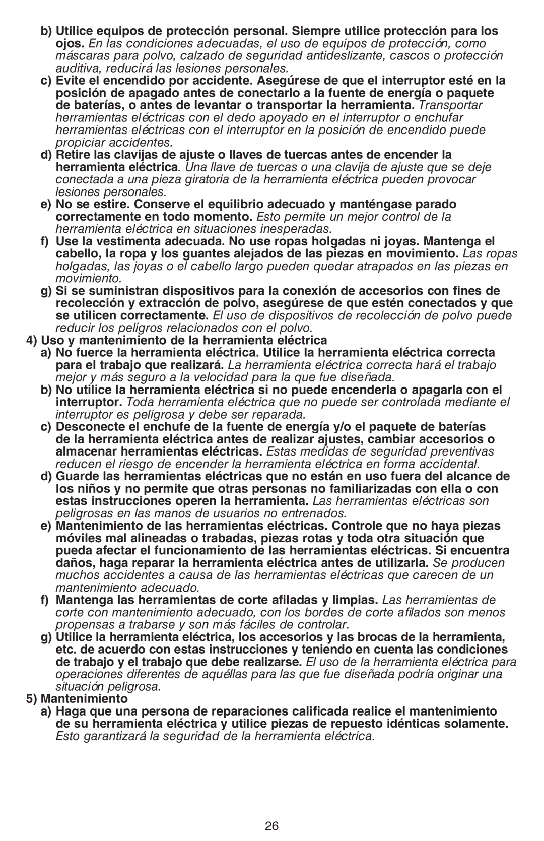 Black & Decker JS680V instruction manual Esto garantizará la seguridad de la herramienta eléctrica 