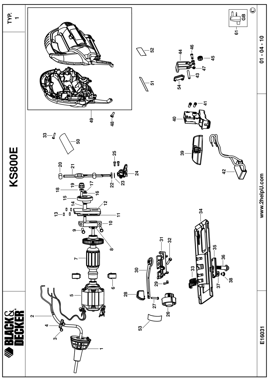 Black & Decker KS800E manual E16031 01 04 