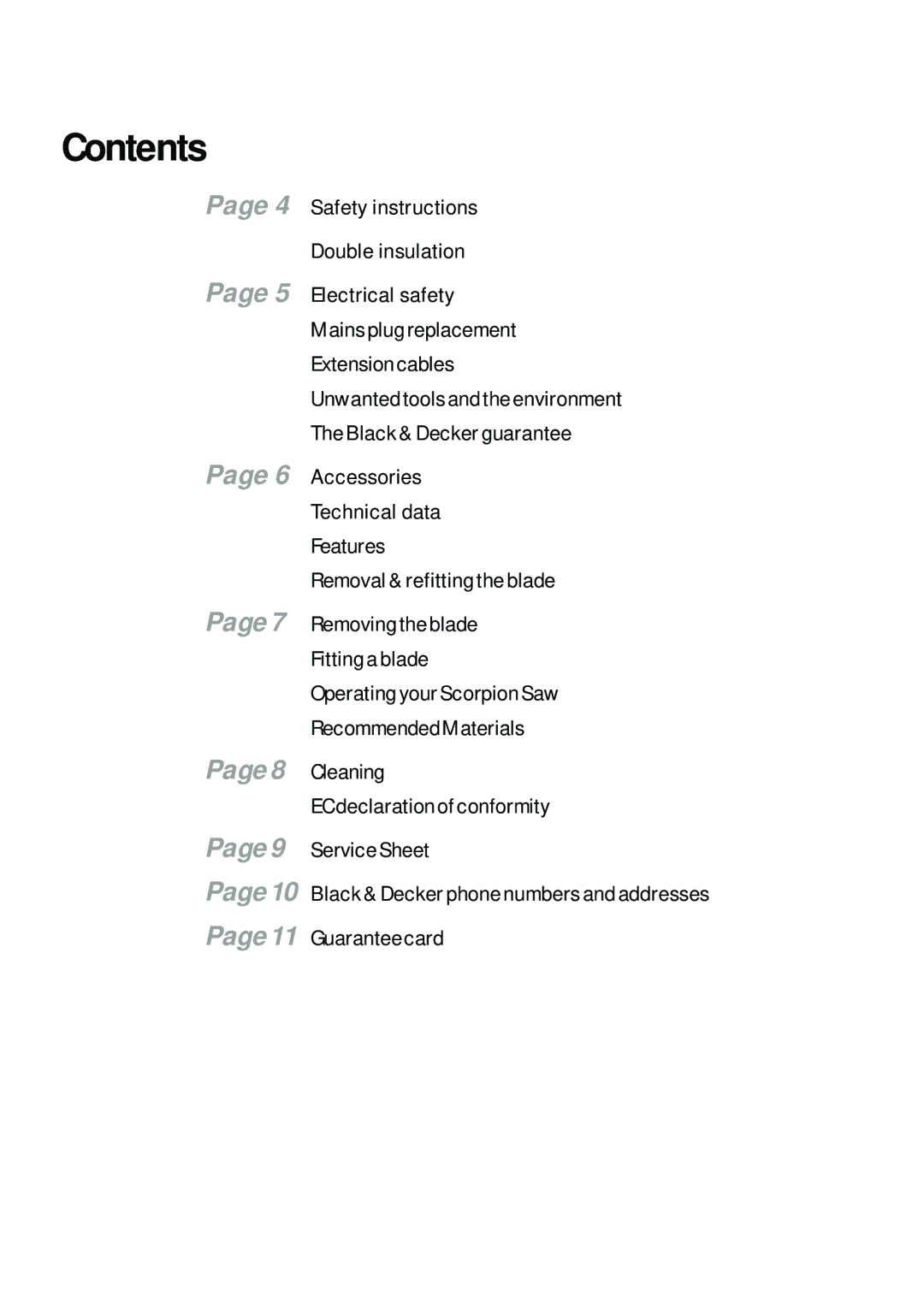 Black & Decker KS629-638SE, KS890E manual Contents 