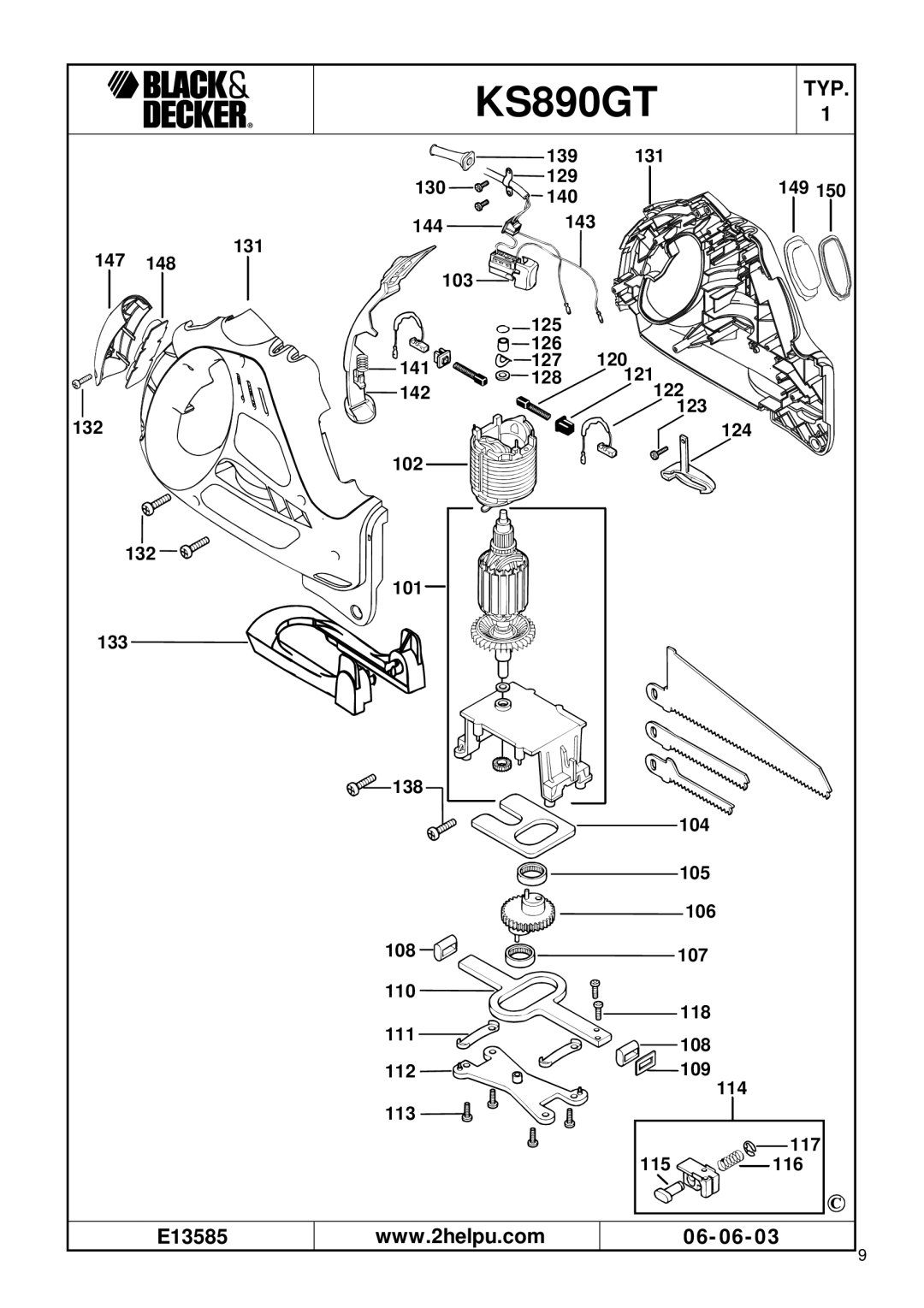 Black & Decker KS890GT manual 