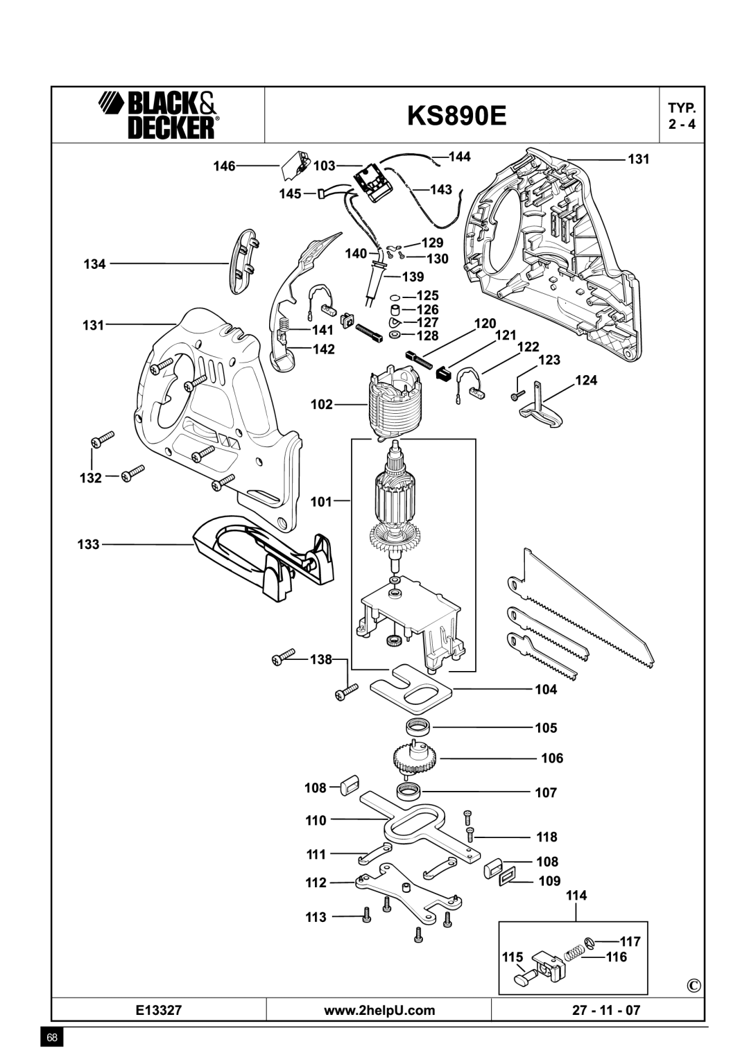 Black & Decker KS890GT manual 