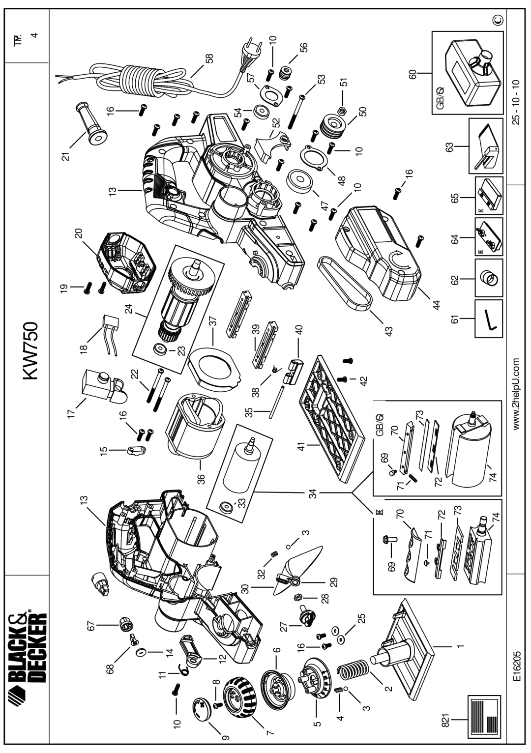 Black & Decker KW750 manual 