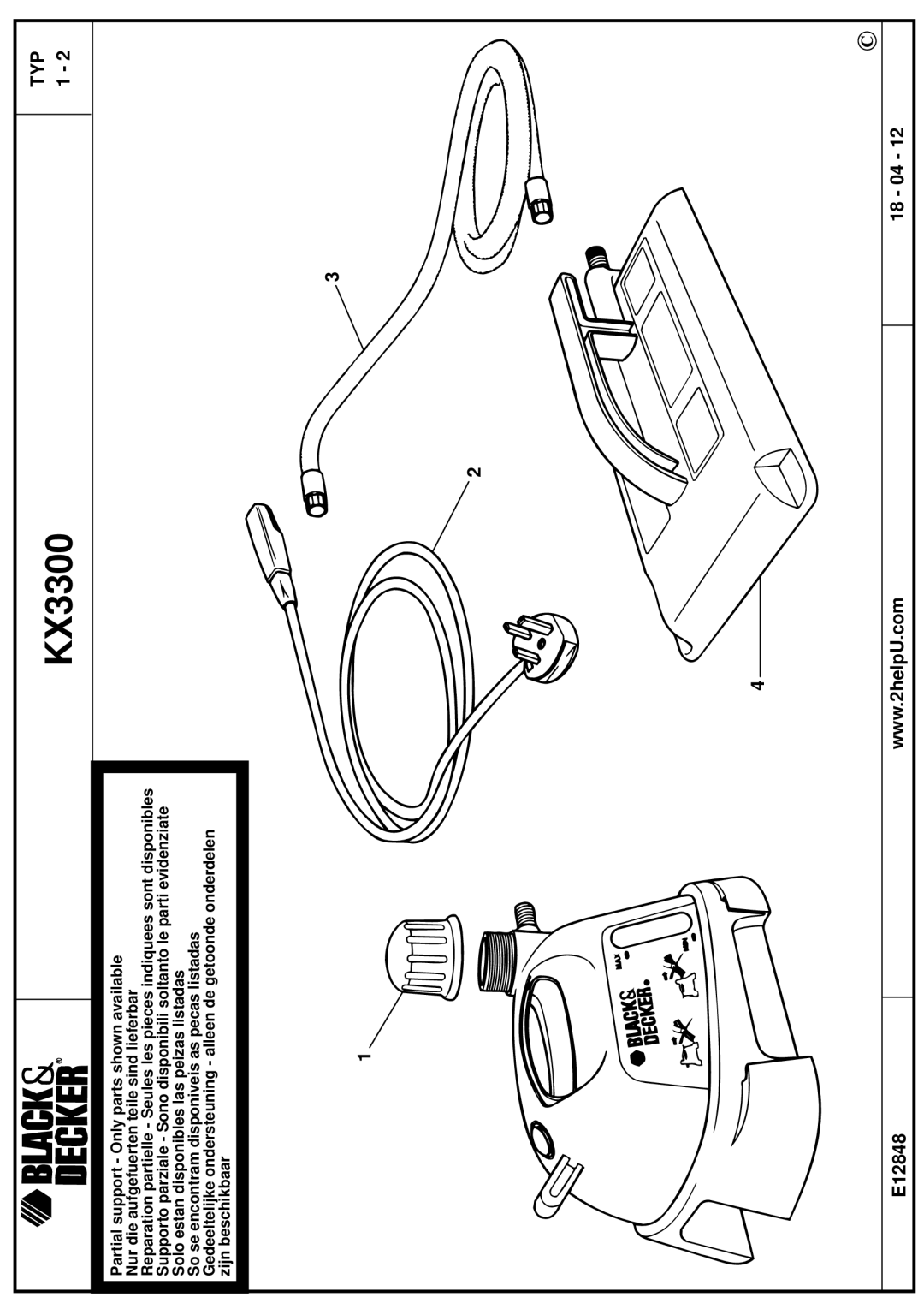 Black & Decker KX3300 manual 