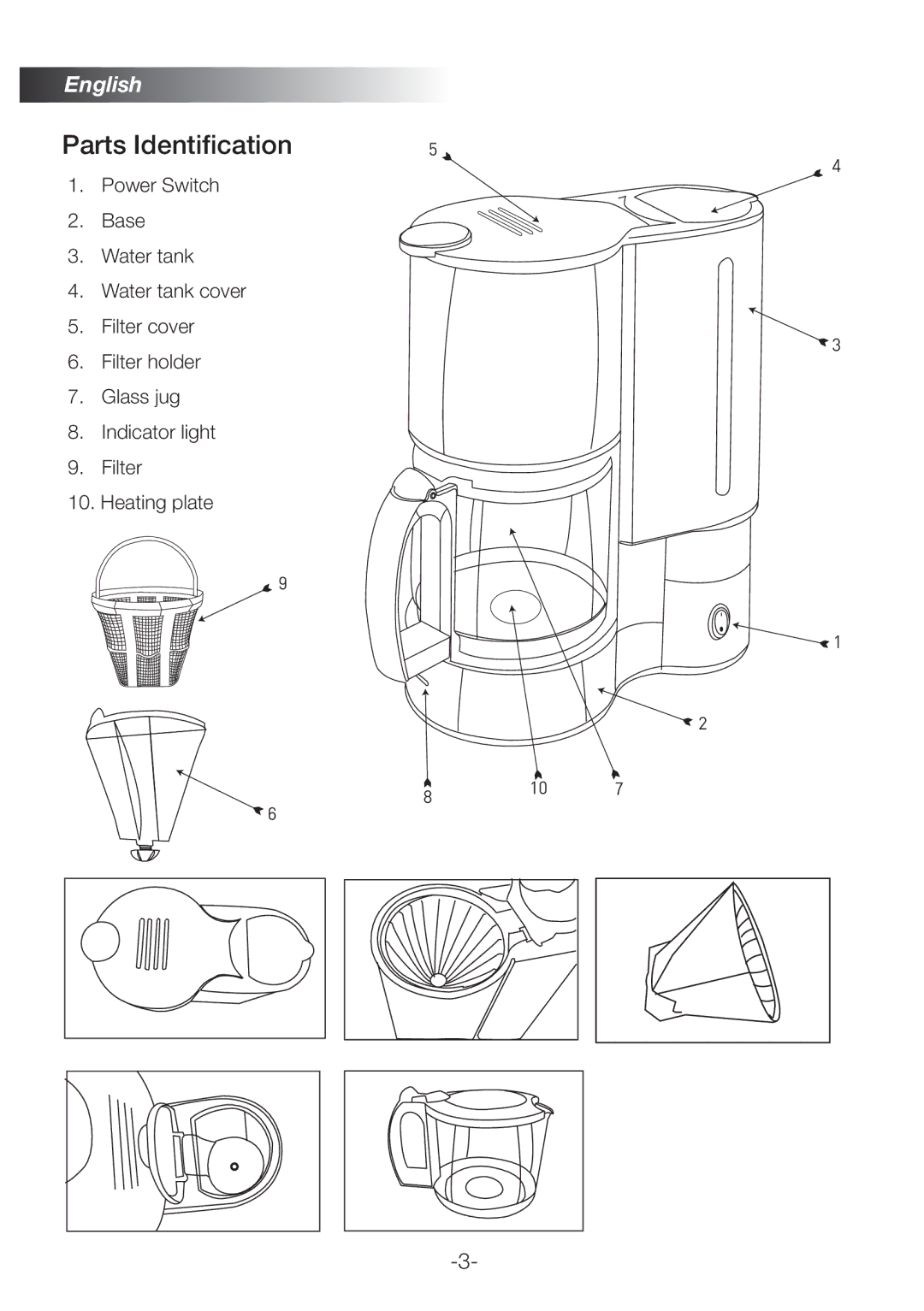 Black & Decker LCM82 manual Parts Identification 