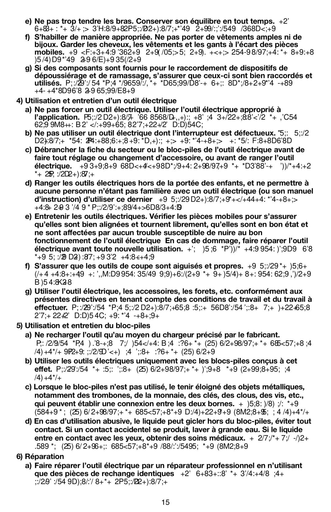 Black & Decker LDX112 instruction manual Utilisation et entretien d’un outil électrique, Deélectriquelʼoutil électrique 