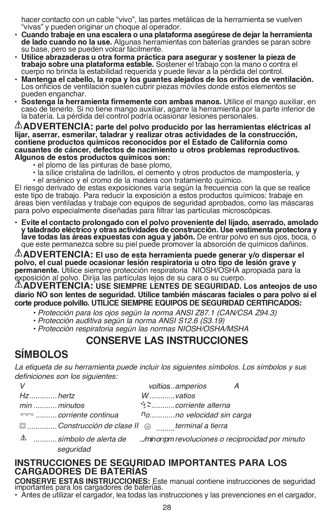 Black & Decker LDX220SBFCR instruction manual Conserve LAS Instrucciones, Símbolos 