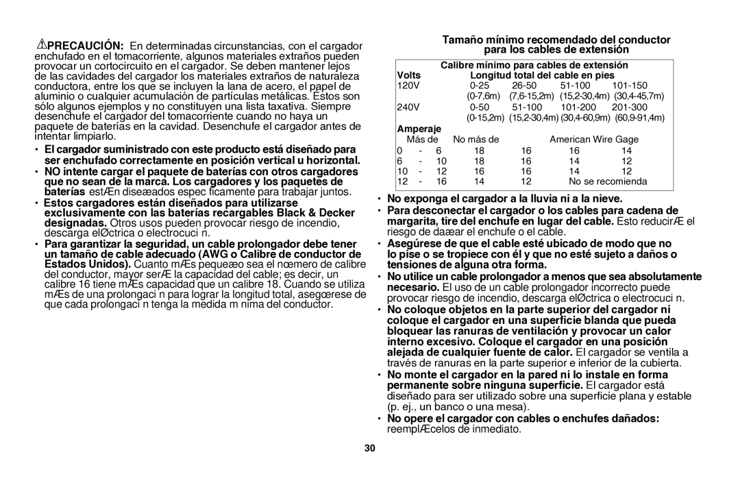 Black & Decker LGC120B instruction manual Volts 