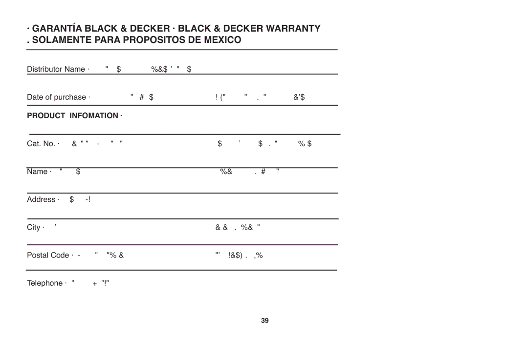 Black & Decker LGC120 instruction manual Product Infomation · Identificacion DEL Producto 