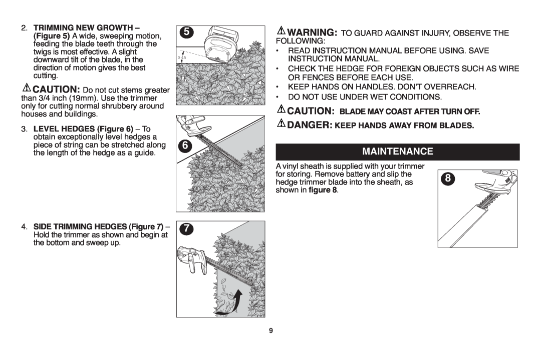 Black & Decker LHT2220 instruction manual Maintenance 