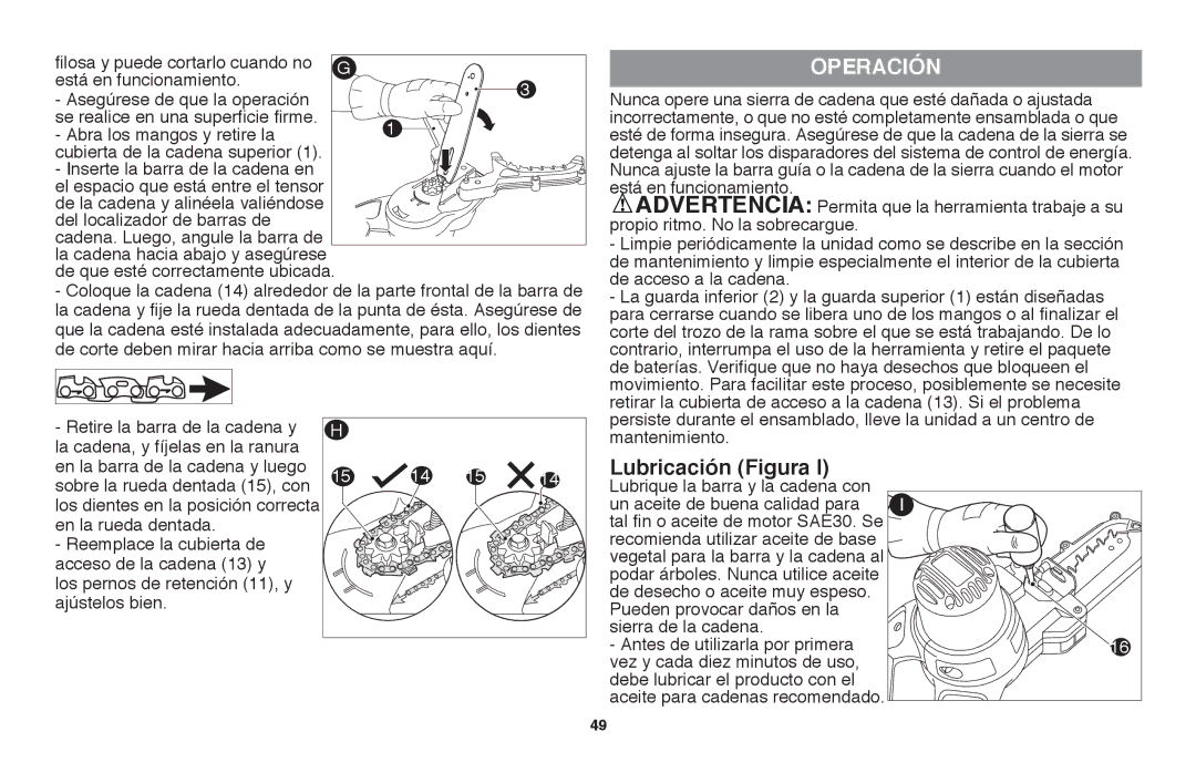 Black & Decker LLP120 instruction manual OperaciÓn 