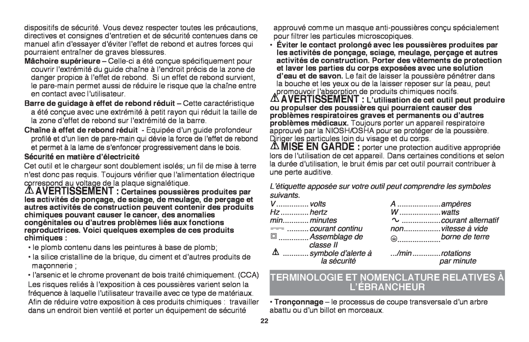 Black & Decker LLP120 instruction manual L’Ébrancheur 