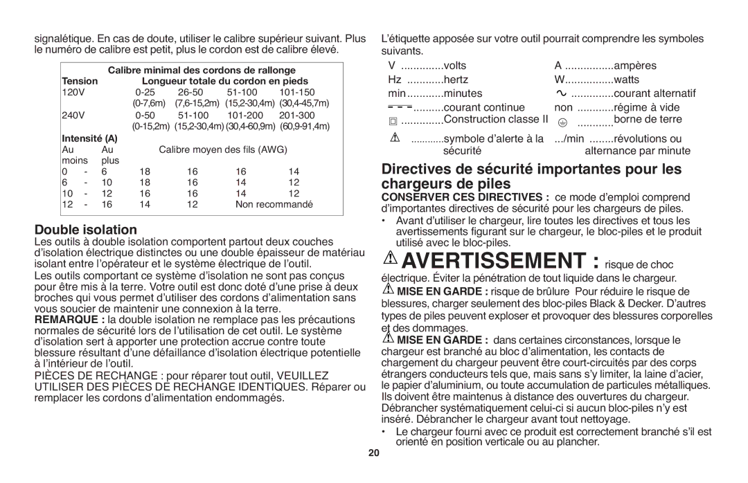 Black & Decker LST1018 instruction manual Conserver CES Directives ce mode dʼemploi comprend 