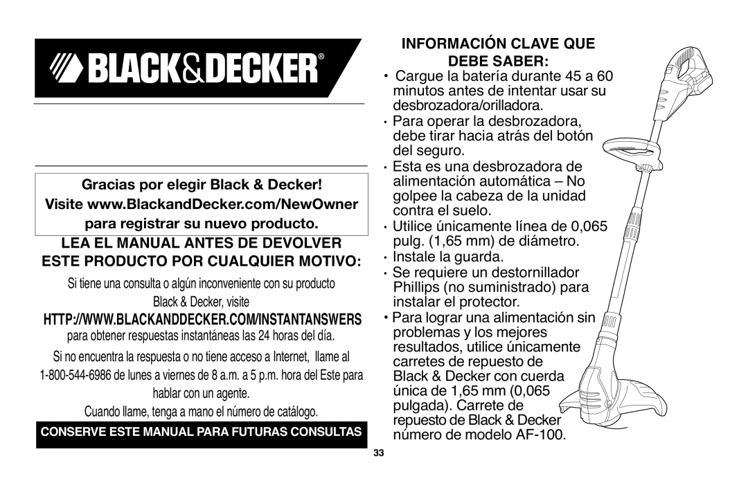 Black & Decker LST1018 instruction manual Si tiene una consulta o algún inconvenientecon su producto 