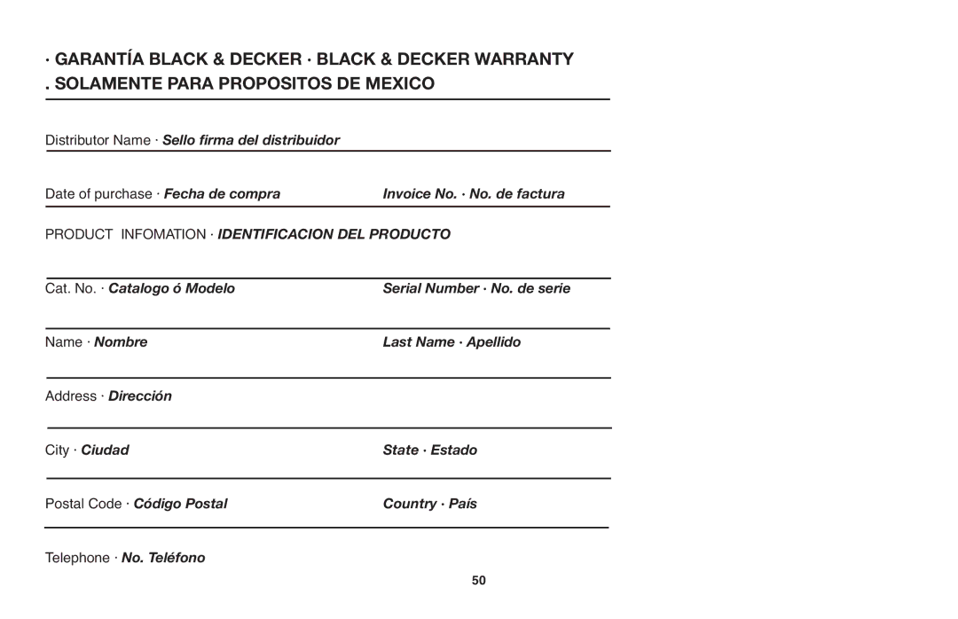 Black & Decker LST1018 instruction manual Name · Nombre 