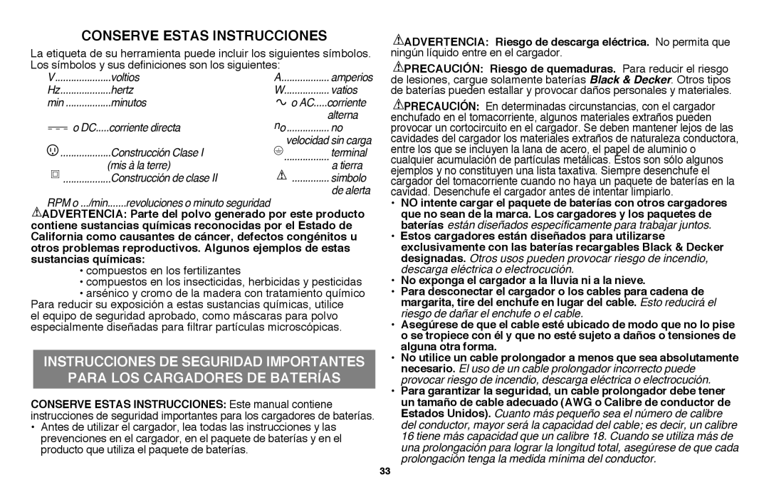 Black & Decker LST136 instruction manual Conserve Estas Instrucciones, Instrucciones de seguridad importantes 