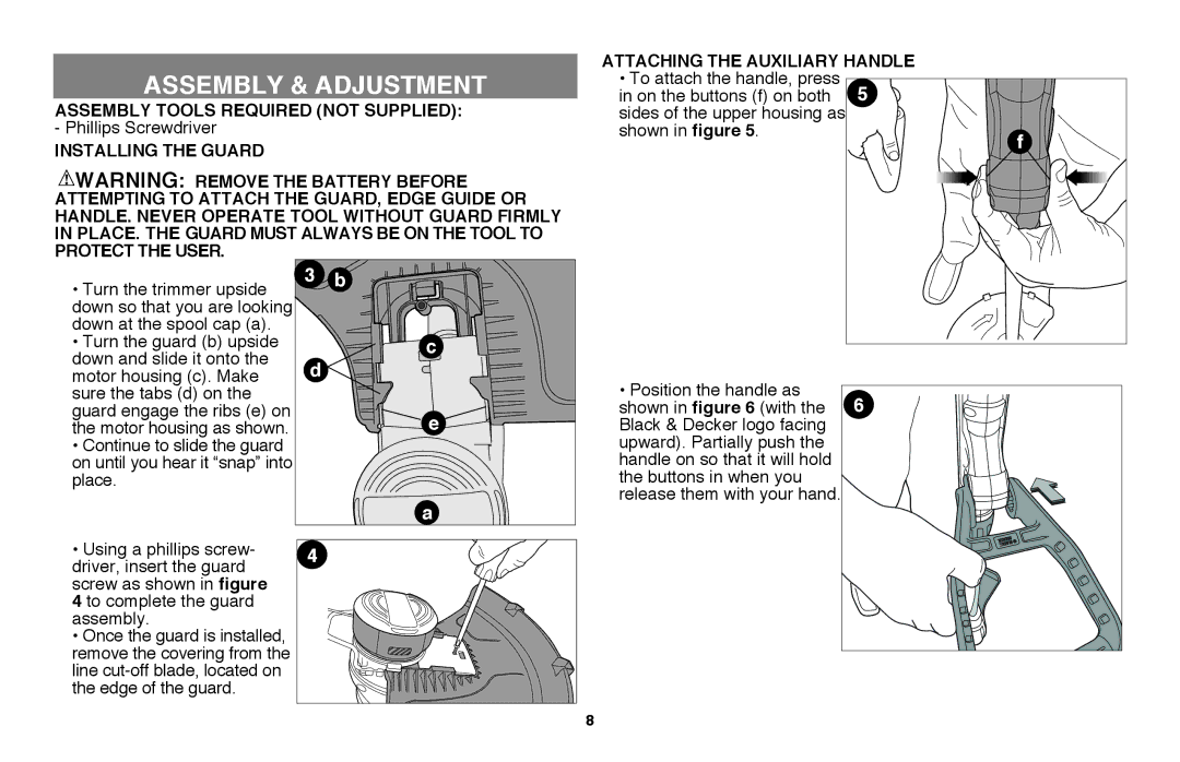 Black & Decker LST220 instruction manual Assembly & Adjustment, Shown in figure 