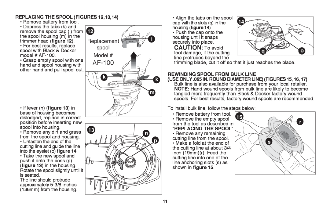 Black & Decker LST220 instruction manual CAUTION To avoid, l k m n p 