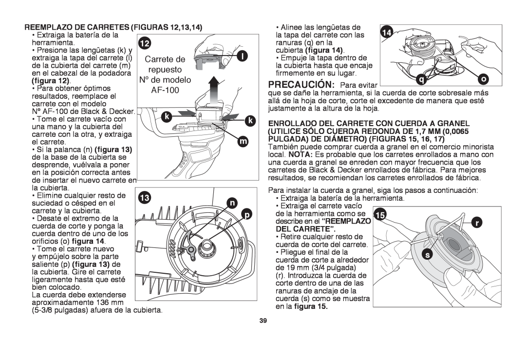Black & Decker LST220 instruction manual PRECAUCIÓN Para evitar 