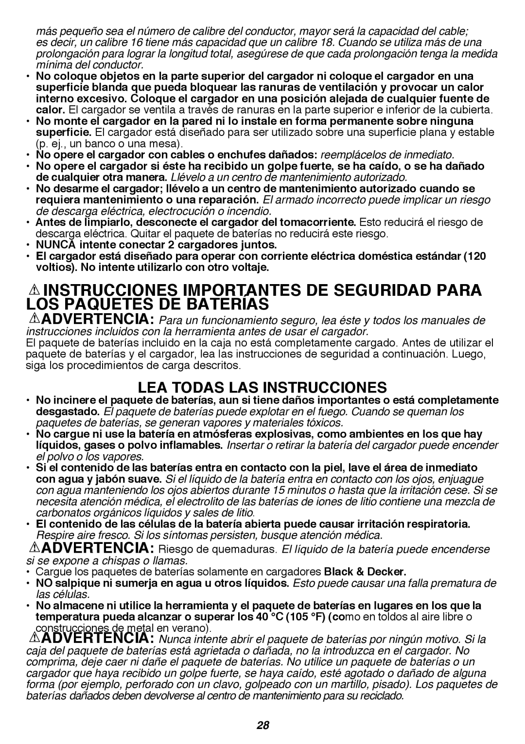 Black & Decker LST420 instruction manual Lea todas las instrucciones 