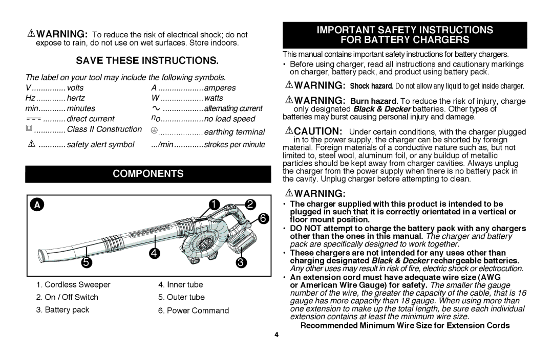 Black & Decker LSW36 instruction manual Batteries may burst causing personal injury and damage 