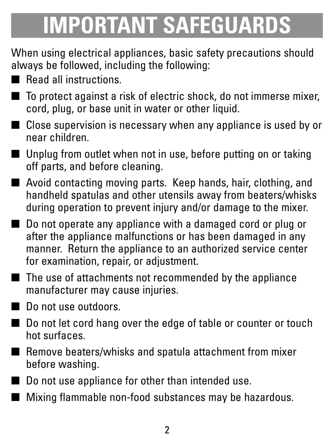 Black & Decker M175W manual Important Safeguards 