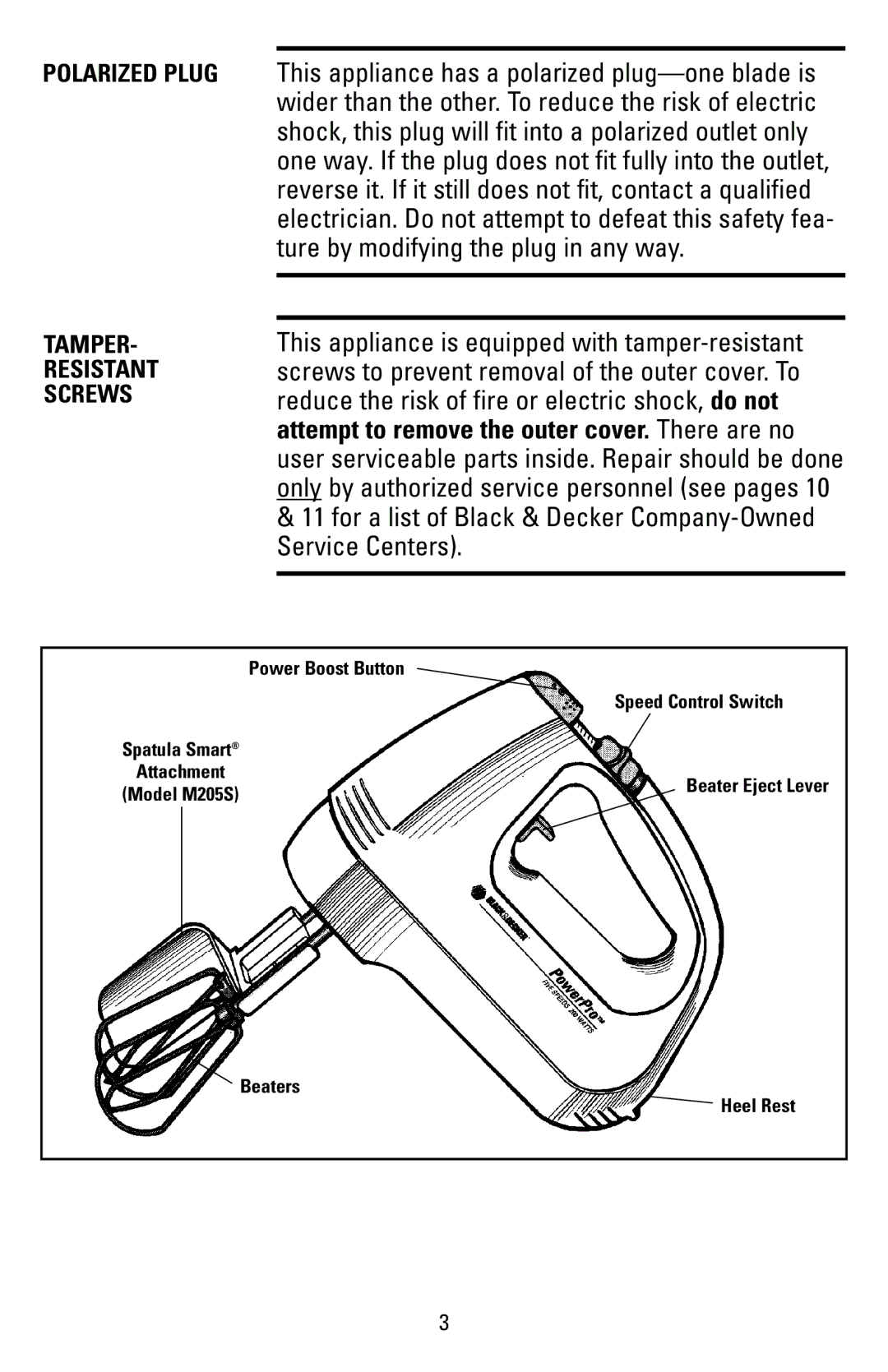 Black & Decker M205S, M200P manual For a list of Black & Decker Company-Owned Service Centers 