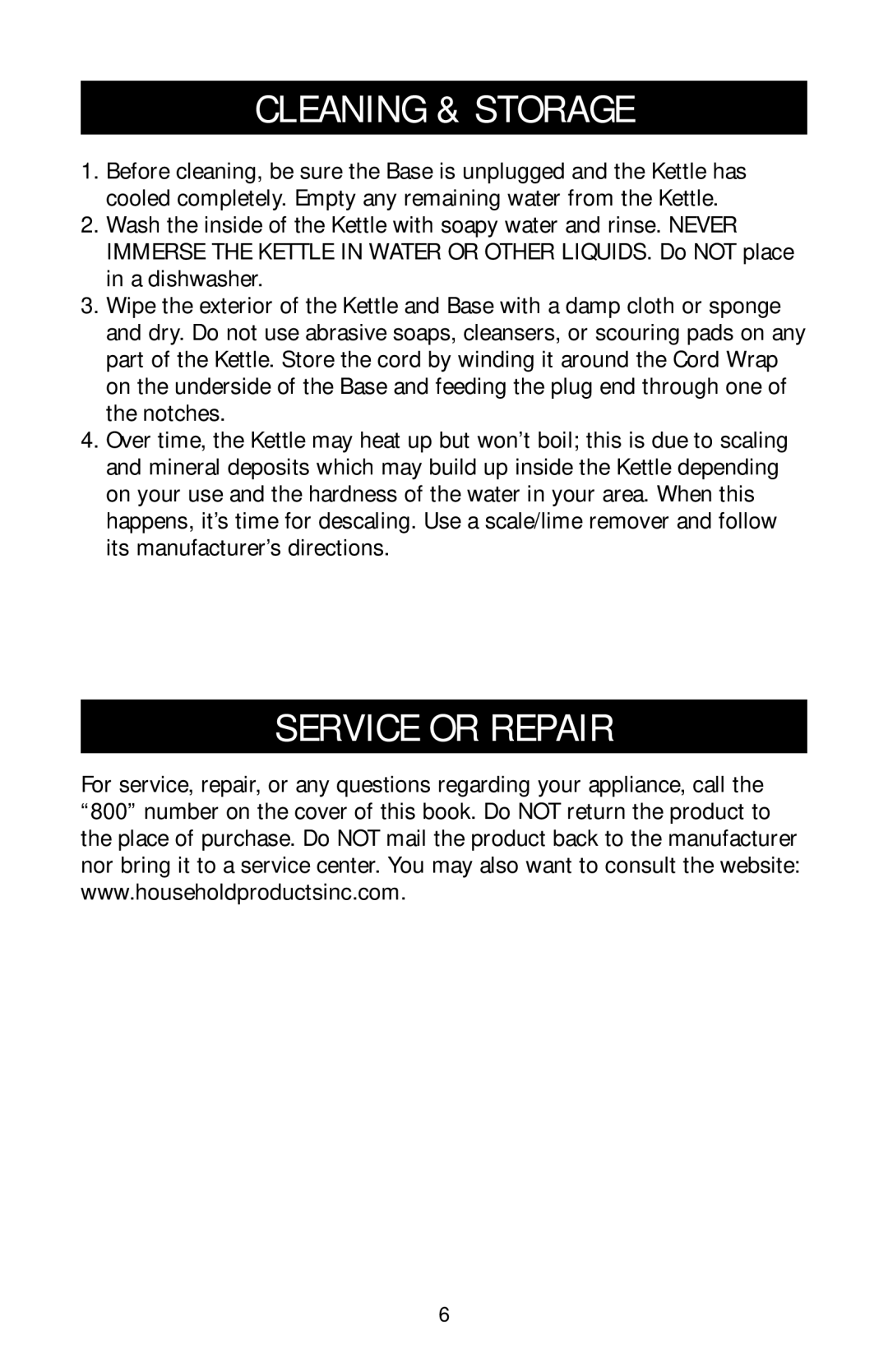 Black & Decker MDG550 owner manual Cleaning & Storage, Service Or Repair 
