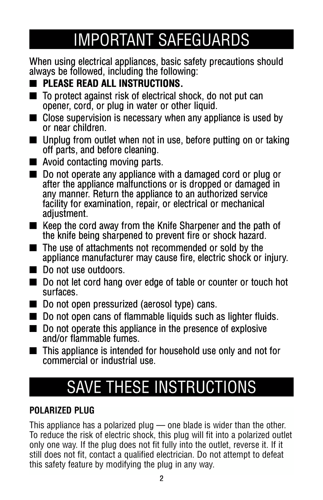 Black & Decker MGD150 owner manual Important Safeguards, Save These Instructions, Please Read All Instructions 