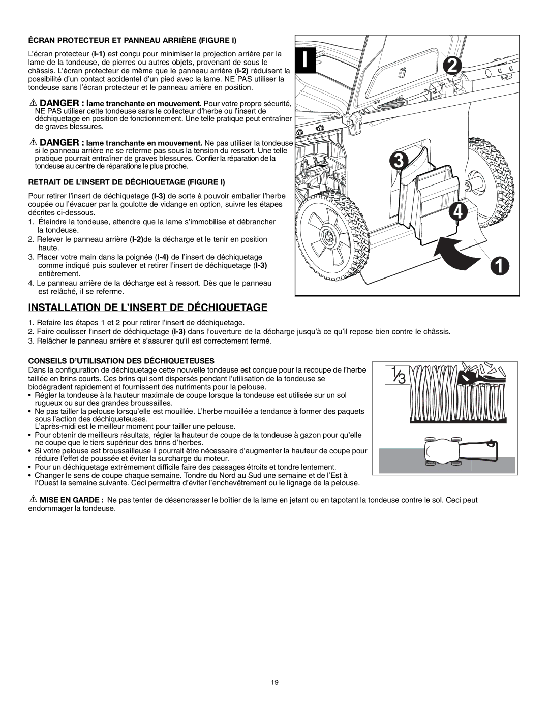 Black & Decker MM1800R, 90552856 Écran Protecteur ET Panneau Arrière Figure, Retrait DE L’INSERT DE Déchiquetage Figure 