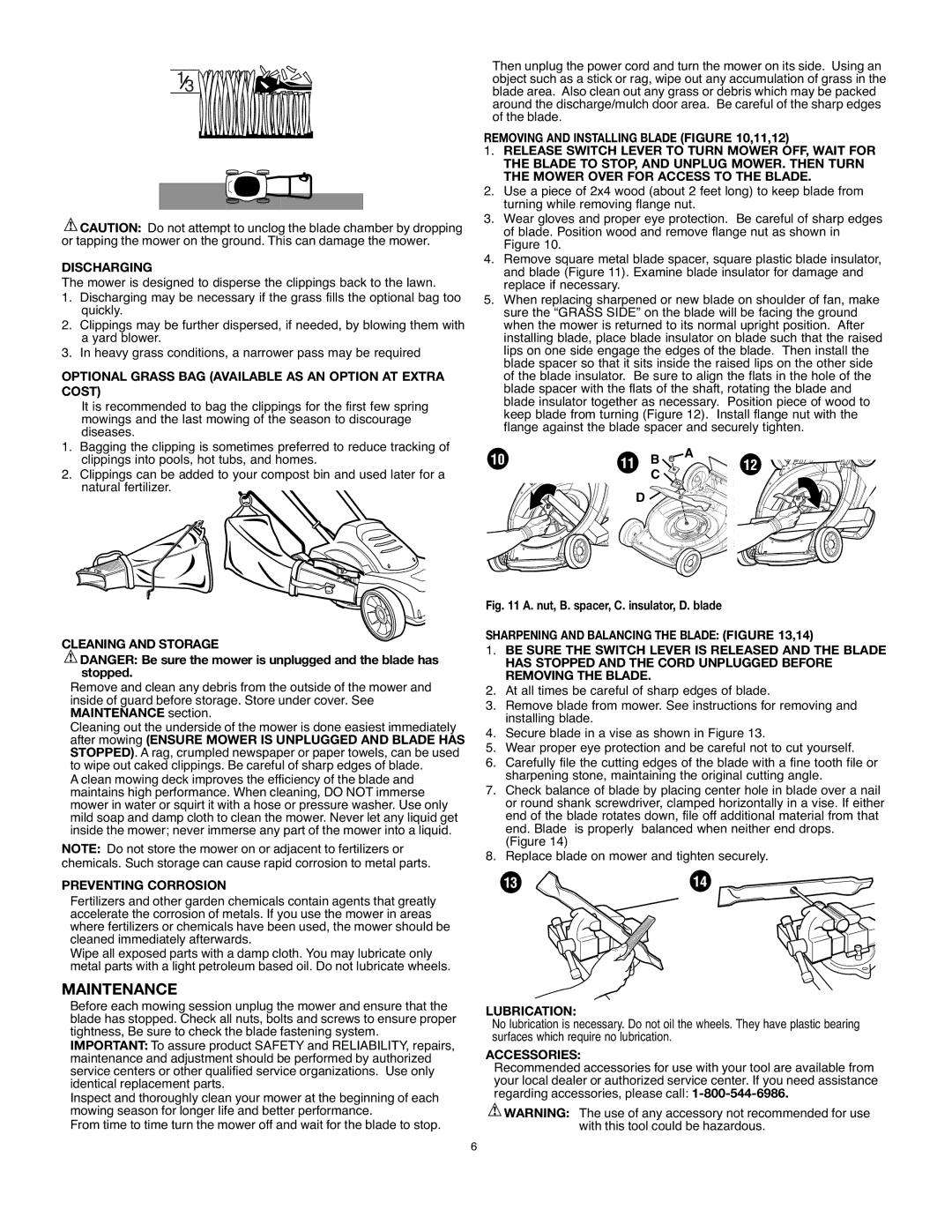 Black & Decker mm275 instruction manual Maintenance 