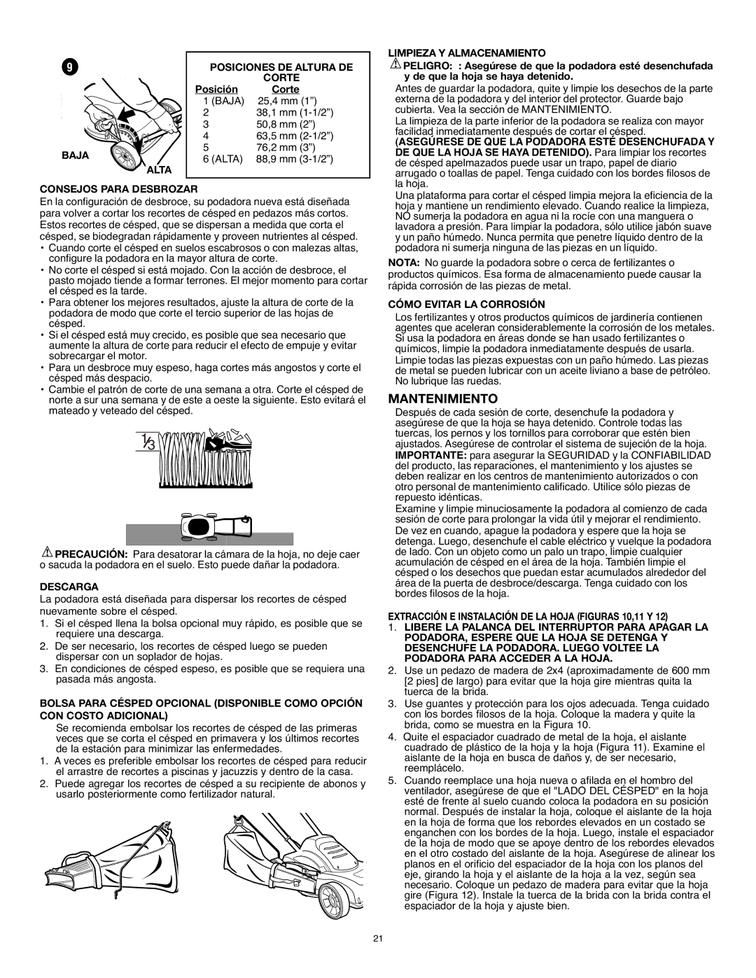 Black & Decker MM575 instruction manual Mantenimiento 