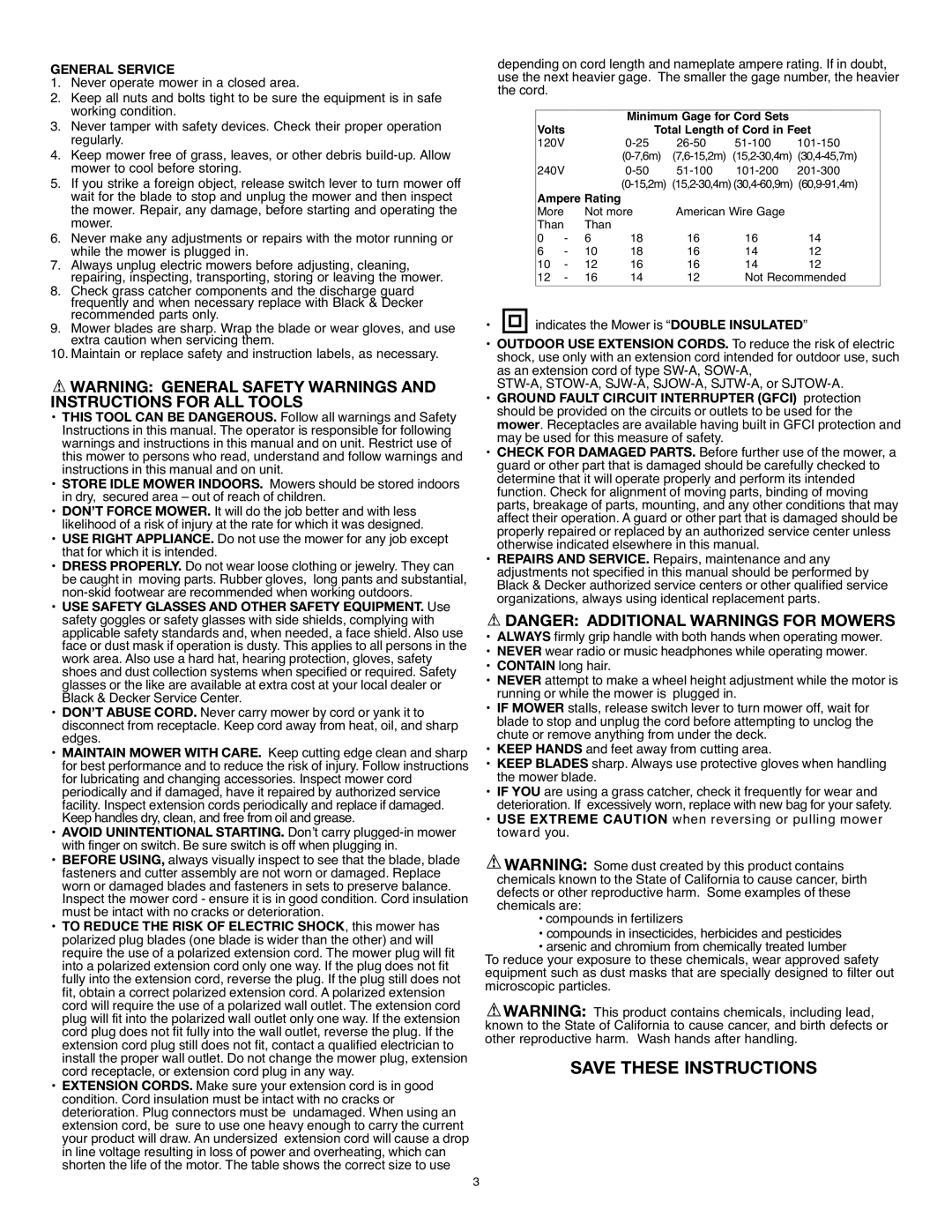 Black & Decker MM575 instruction manual General Service 