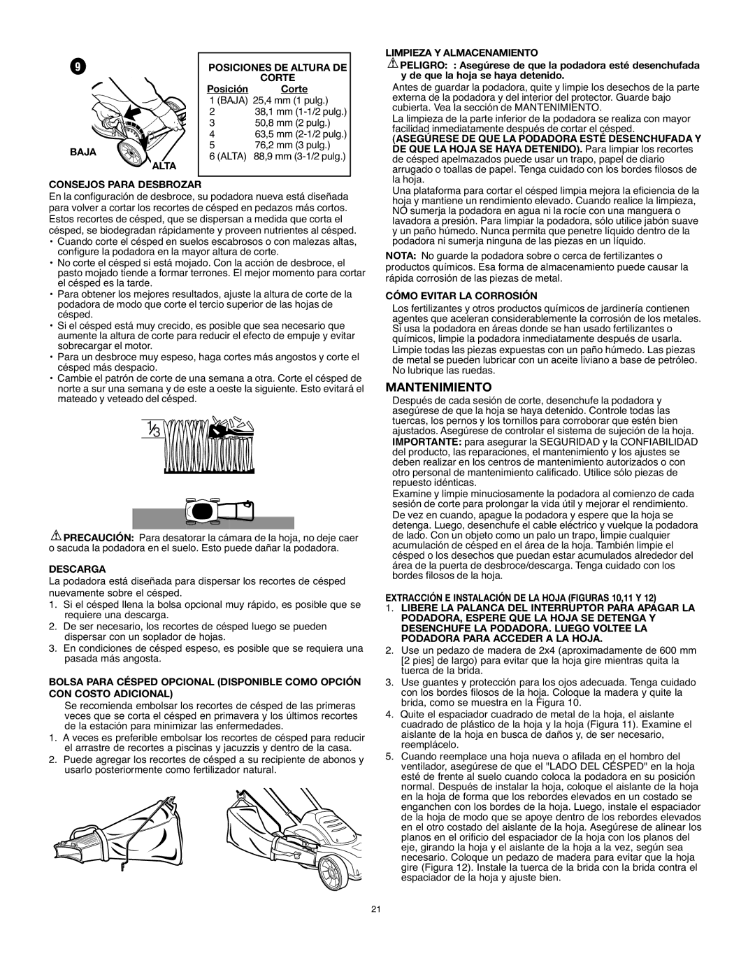 Black & Decker MM575 instruction manual Mantenimiento 