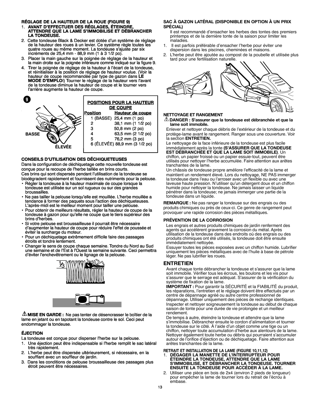 Black & Decker MM575 instruction manual Entretien 