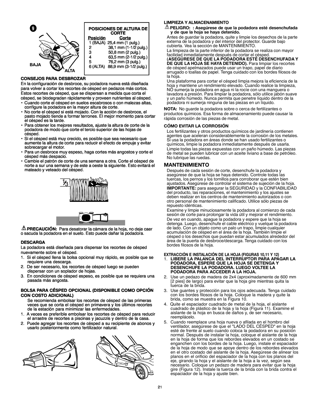 Black & Decker MM575 instruction manual Mantenimiento 